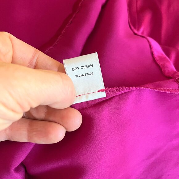 Pendleton Size 14 Silk Satin Pink Blouse Top Pleated Long Sleeve - Picture 15 of 16